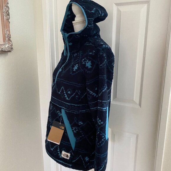 THE NORTH FACE Campshire Pullover Hoodie Women's Sz Small Patterned Navy Blue - Picture 6 of 9